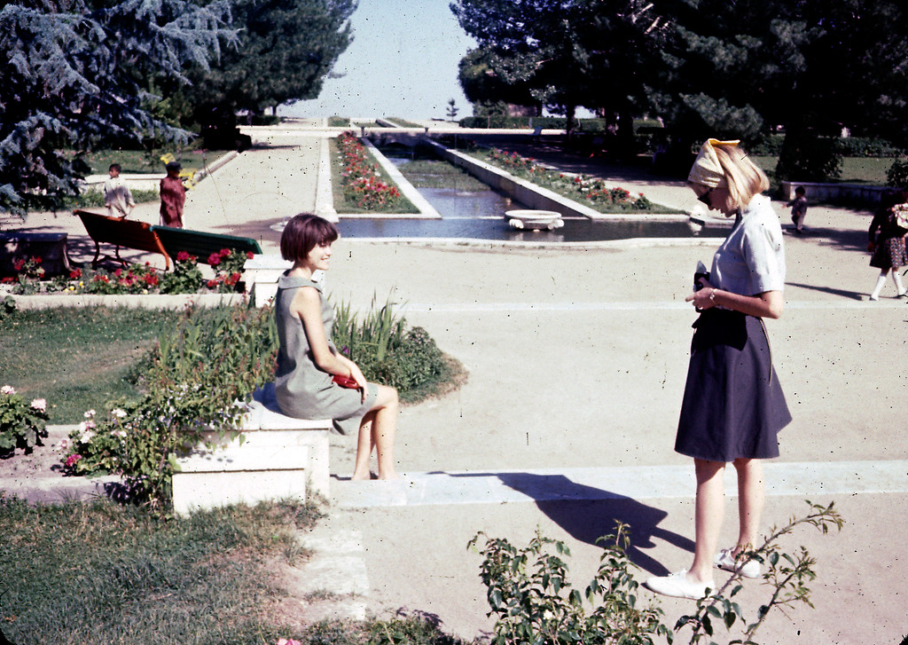"(L-R) Jan and Peg Podlich at Paghman Gardens, which was destroyed during the years of war before the 2001 U.S. invasion of Afghanistan."